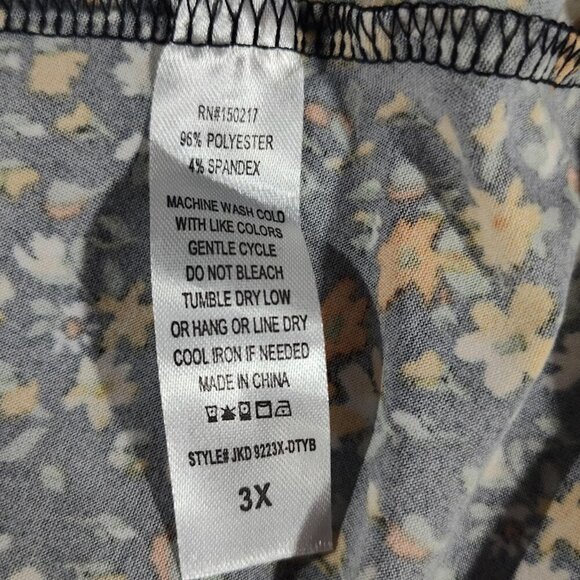 Vibe Sports Wear Women's Summer Floral Dress Plus Size 3 X NWT - Picture 9 of 9